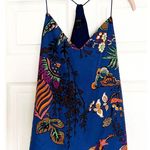 J.Crew NEW Silk Floral V Neck Tank Top Pullover Blue Green Pink Orange Size 0 Photo 4
