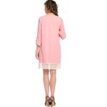 Peach Love California  Pink Tunic Dress Crochet Photo 1