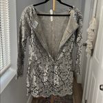 Calvin Klein VTG x Bergdorf Goodman FW 1991 Iconic Silver Metallic Mini Dress 4 Photo 7
