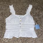 Twine & String NWT-dainty lace/ruffle top Photo 0