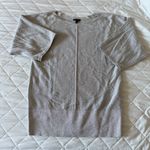 Talbots  Sweater Womens Medium Silver 3/4 Sleeve Crew Neck Lightweight Pullover Photo 0