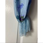 Free People Daphne Floral Lace Baby Blue Purple Romantic Blouse Top XS Photo 10