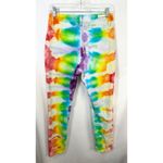 Judy Blue Sz 7/28 Skinny Jeans Handmade Tie Dye Boyfriend Rainbow Mid Rise 1197 Photo 2