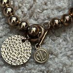Women’s vintage gold tone beaded ball charm bracelet one size‎ stretches Photo 1
