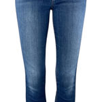 7 For All Mankind Blair Women's Blue Frayed Mid Rise Skinny Denim Jeans Pants S Photo 0