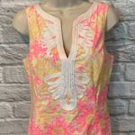 Lilly Pulitzer  Janice Shift Dress Resort White Sun Kissed Pink Yellow Sz 2. Photo 3