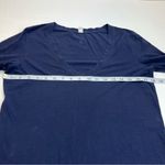 Lululemon  Womens‎ Size 6 Navy blue Short Sleeve Shirt Athletic Athleisure V-Neck Photo 3