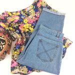 Newport News Vintage Jeanology High Rise Cropped Capri Frayed Hem Denim Jeans 10 Photo 5