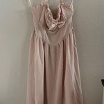 SheIn NWT Mod Light Pink Pinafore Pin Up Dress Halter Tie Back Smocking Midi L Photo 0