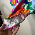 Hurley  Womens Small Multi Floral Rashguard Swimsuit Half-Zip Vibrant Bright Photo 4