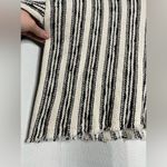 Storia  Black and White Striped Knit Long Sleeve Crop Top Small Photo 5