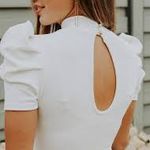 Puff Sleeve Body Suit Size M Photo 1