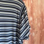 Coastal Comfort Blue Stripe Relaxed Fit Flowy Flutter Sleeve Dress Size XL Photo 11