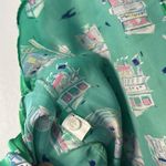 ZARA Silky Green Twist Front Crop Top Vacation Shop Print Resortwear Sexy V Photo 7