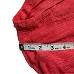 Free People Coral V Neck Woven Gauze Weave Knit Long Sleeve Blouse Small Photo 5