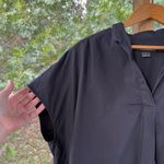 French Connection Women's Black Rhodes Poplin Pullover Top Size S Photo 5