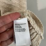 American Eagle Open Knit Crochet Tank Top Cream Cotton Blend Boho Style M Photo 3