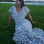 Rat & Boa Mariella Maxi Dress Polka Dot Ruffle White Black Size Medium NWT Photo 10