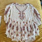 Free People Women's Adrianna Embroidered Hi-Low Tunic Dress Size Small EUC Photo 0