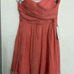 J.Crew 🚨 100% Silk lined Coral Ruffle Wrap Women Dress Formal 12 petite NWT🚨 Photo 2