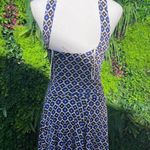 Free People BLUE COMBO CHECK IT DROP WAIST OPEN BACK MINI DRESS SZ XS NWOT Photo 4