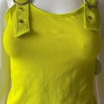 FCT with Love | Basics Bright Yellow Green Buckle Tank Crop Top | NWT | Large Photo 0