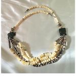 wood and bone elephant multi strand necklace Brown Photo 1