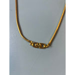 Vintage Necklace Geometric Shape White and Gold Large Geometric Photo 2