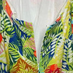 STAUD Coliseum Off-The-Shoulder Linen Tropical Print Dress Size 8 Photo 15