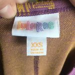 LuLaRoe Carly XXS high low purple and yellow knit swing dress Photo 2