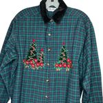 Victoria Jones Vintage  Christmas Embroidered Shirt Photo 1