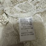 Foreign Exchange  Y2K Ivory Beaded Lace Cropped Floral Fairy Tank Top Sz Small Photo 11