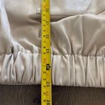 AMYLYNN Womens Darcie Hoodie‎ Vegan Leather Pocket Off White Sz Small Purple Photo 14