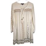 Topshop Kate Moss for  'Folk' Smocked Dress Size 8 Viscose Cotton Bohi Sequins‎ Photo 2