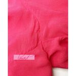 ZARA Bright Watermelon Coral Button-Up Henley V-Neck Metal Button Edgy Blouse S Photo 2