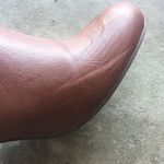 Brown Bow Tie Faux Leather Ankle Booties Heels Size 6 Photo 5