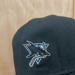 Hat club San Jose sharks mascot patch size 7 1/4 new era fitted brand new Black Photo 3