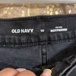 Old Navy black ember mid-rise boyfriend cutoff shorts, size 10 NWT Photo 3