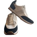 J.Crew Retro Athleisure Sneakers NWOB Women's 9.5 (9H) Suede Trim Retro Photo 2