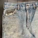 Lee Vintage Thrashed Distressed Light Blue Denim Workwear  Jean Pants Sz. 31x32 Photo 5