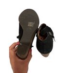 Lucky Brand Black Suede Bootie Wedges Size 39/9 Photo 5