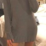 Grey Turtle Neck Sweater Dress Gray Size M Photo 0