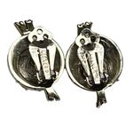 Vintage Lisner 1950s Gold Tone Clear Rhinestone Clip On Earrings Costume Jewelry Photo 3