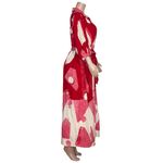 Anthropologie MAEVE x  Mona Linen Shirt Dress, Red, Medium Photo 13