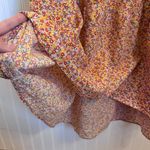 MINKPINK  Floral High Low Puff Sleeve Square Neck Dress 100% Cotton Size Medium Photo 7