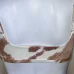 We Wore What  Cowhide Cami Bra Top in Beige Multi Photo 11