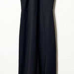 NBD NWT  Black Maxi Dress High Neck Lattice Cutout High Slit Womens Size S Photo 0