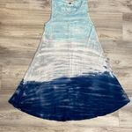 cupio Shades of Blue White Tie Dyed Flare Sleeveless Midi Dress Size Small Photo 3
