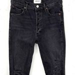 AGOLDE Nico High Rise Slim Denim Jeans Cotton Stretch Destroyed Button Fly 26 Photo 10