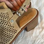 Rag and Bone Wyatt Perforated Suede Taupe Mid Heel Open Toe Sandal 36 Photo 7